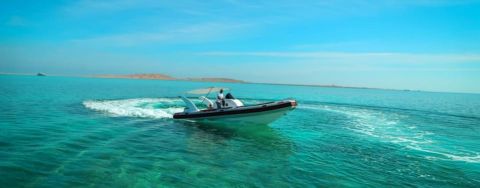 Hurghada: Hula Hula Island Private Speedboat with Snorkeling with Transfer