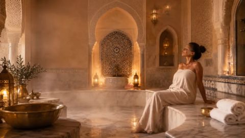 Hurghada: Moroccan Hammam and Full Body Massage Luxury Spa with Transfer